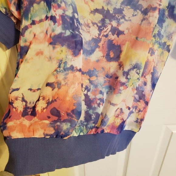 Watercolor Sheer Blouse - Picture 2 of 5